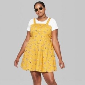 Floral Strappy Square Neck Tie Back Dress